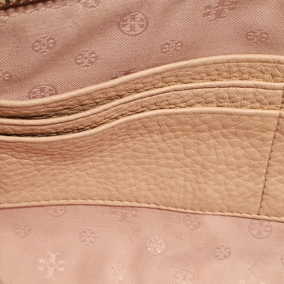 Tory Burch Pebbled Leather Blush Pink Crossbody Bag - Picture 11 of 15